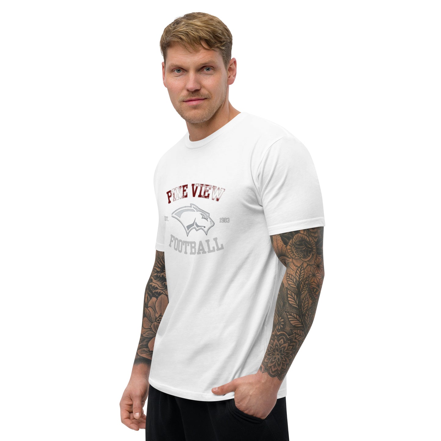 Short Sleeve Retro Pine View Football T-shirt