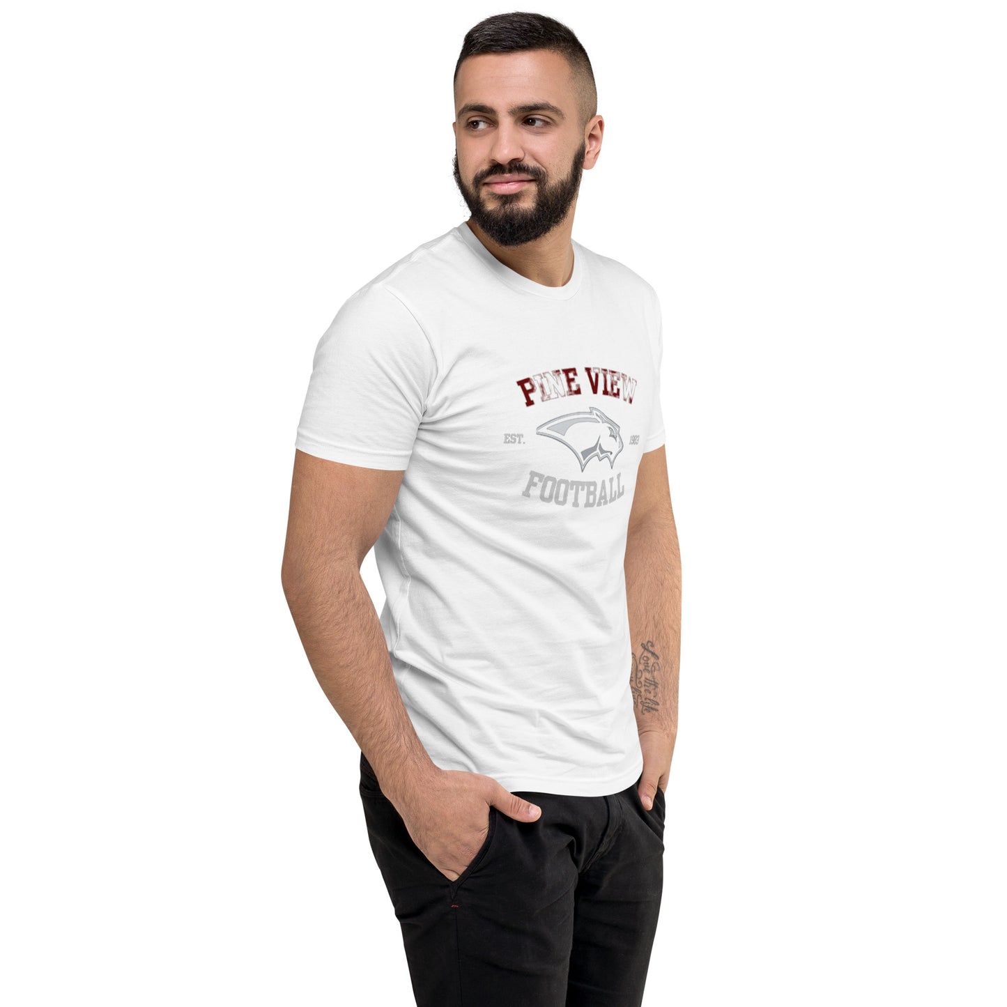 Short Sleeve Retro Pine View Football T-shirt