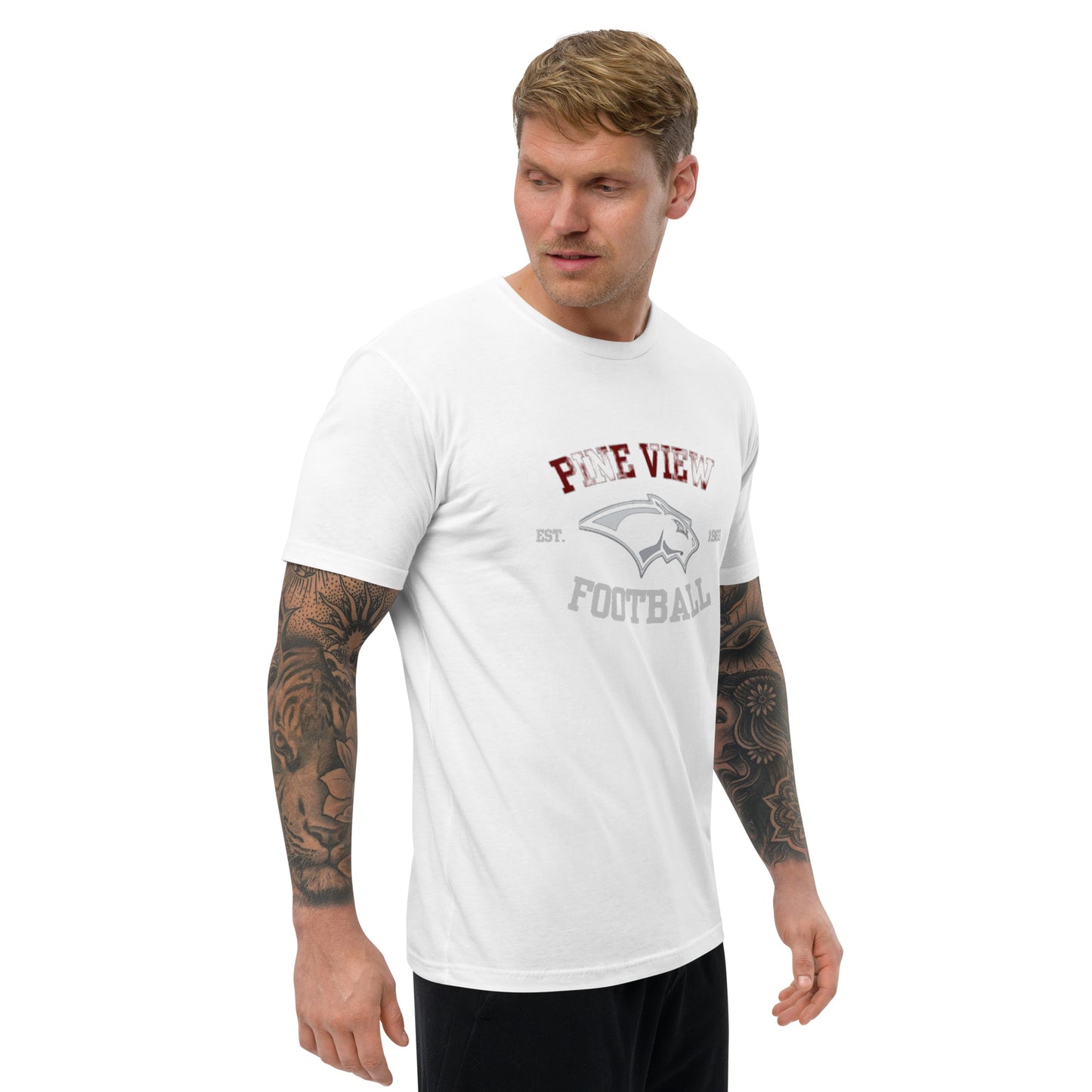 Short Sleeve Retro Pine View Football T-shirt