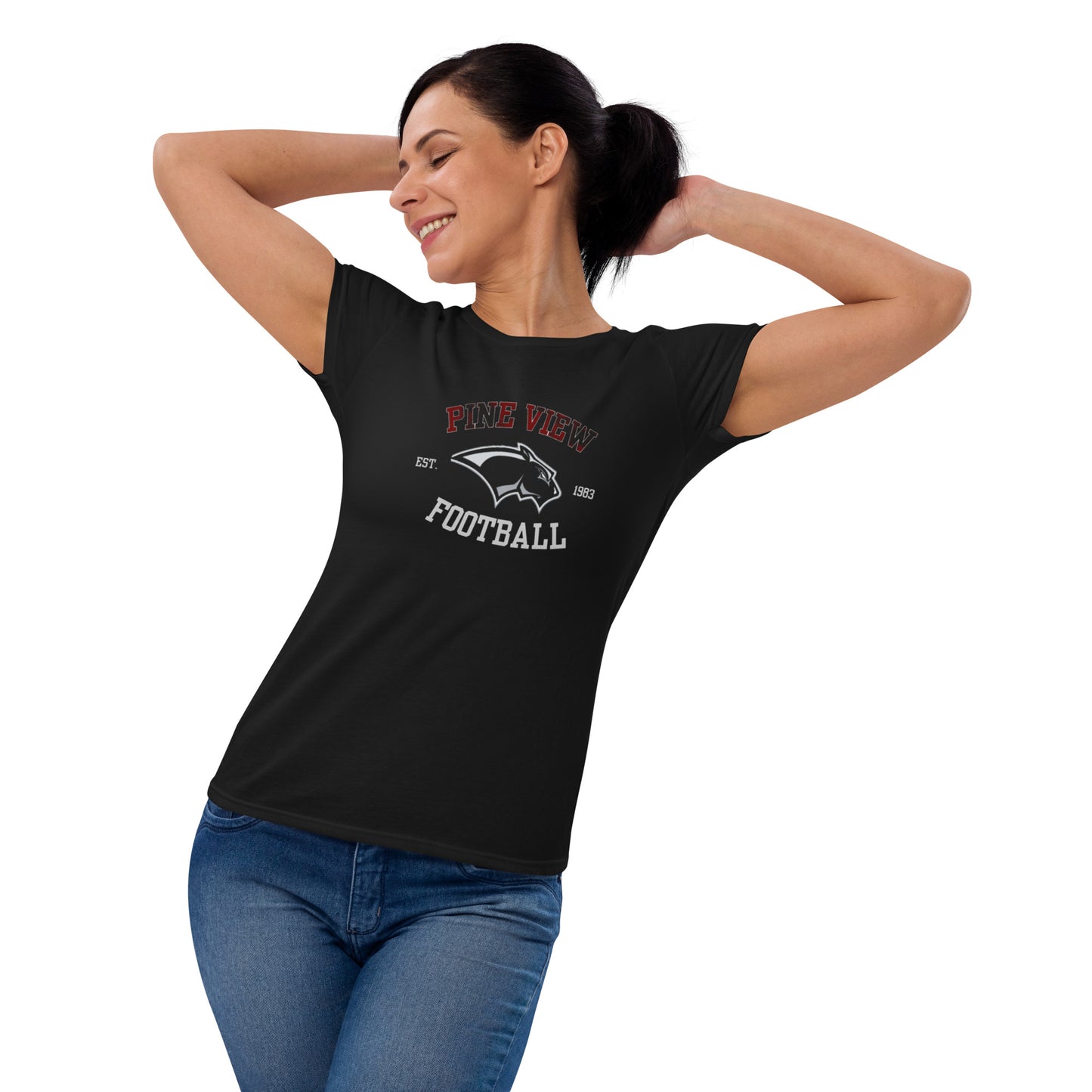 Women's short sleeve Pine View Football Retro t-shirt