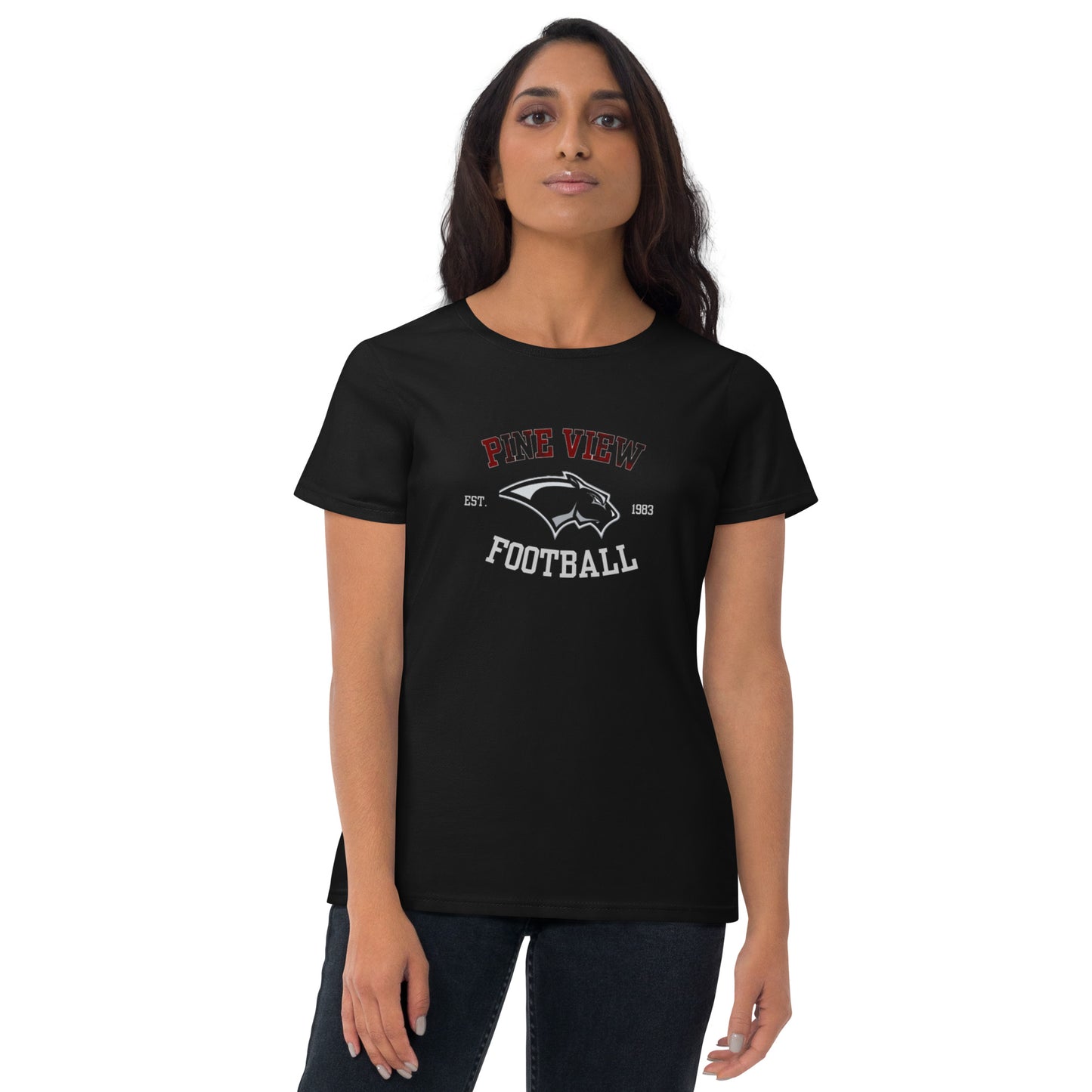 Women's short sleeve Pine View Football Retro t-shirt