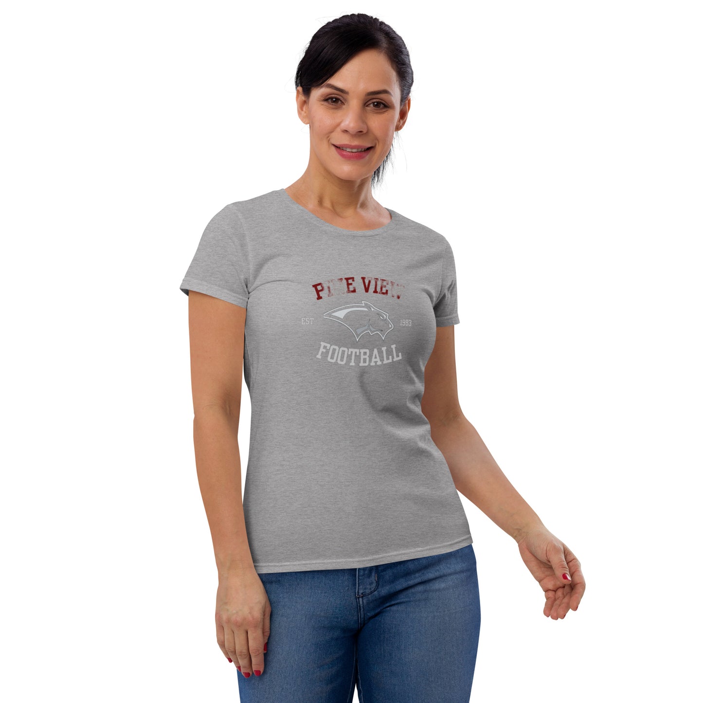 Women's short sleeve Pine View Football Retro t-shirt