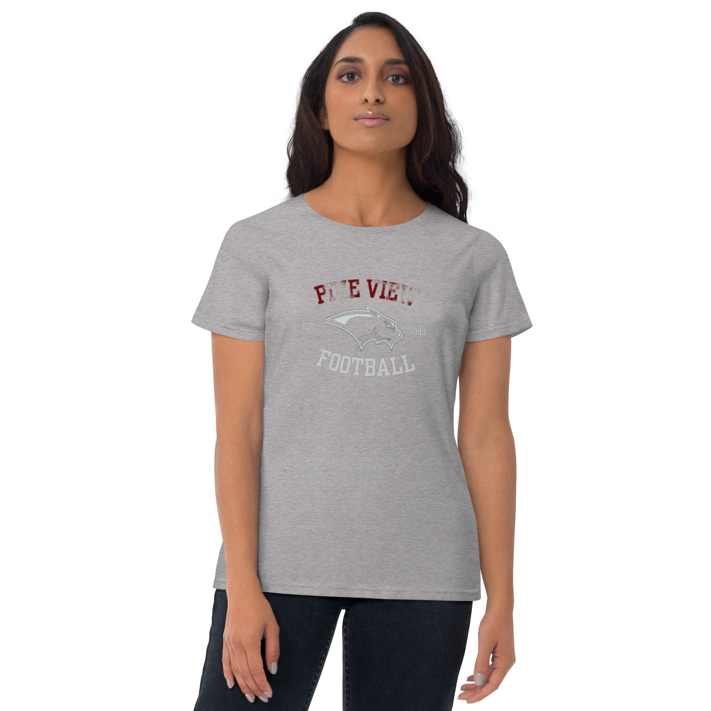 Women's short sleeve Pine View Football Retro t-shirt