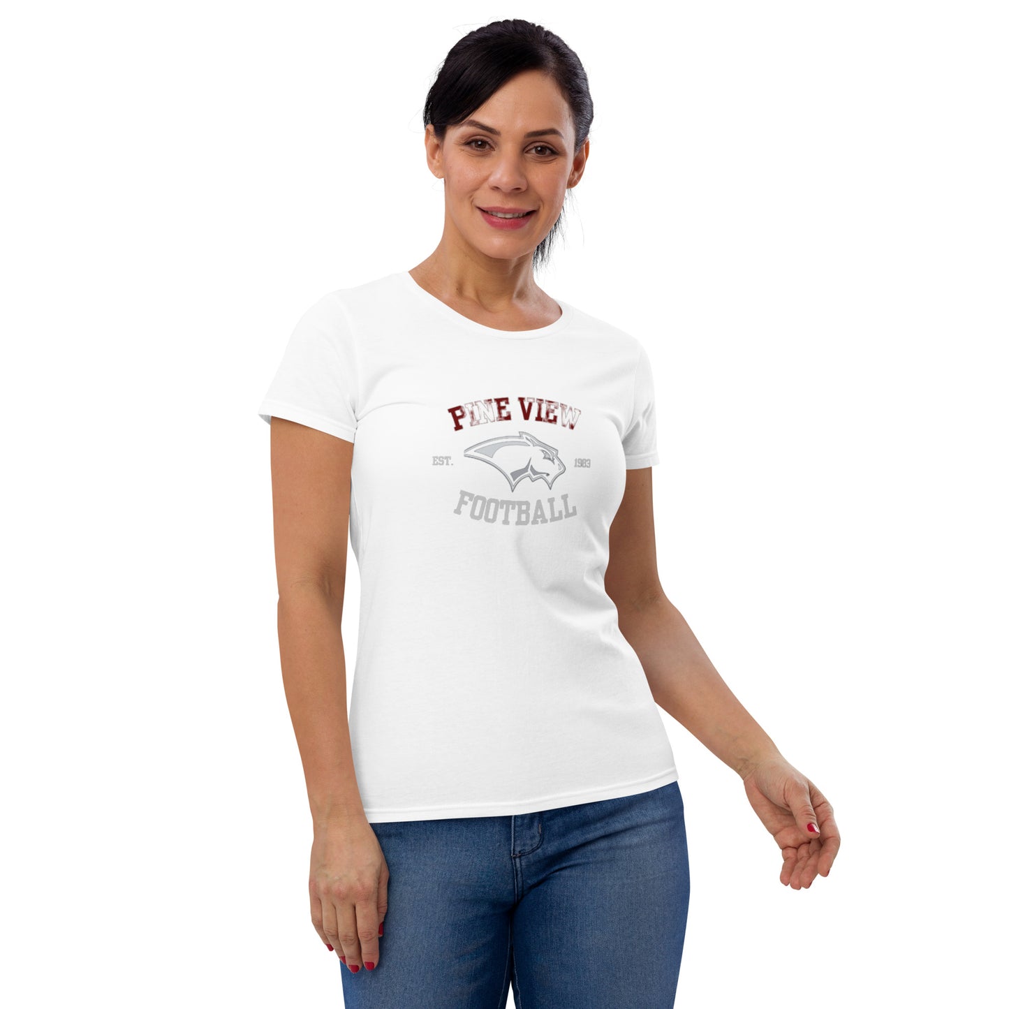 Women's short sleeve Pine View Football Retro t-shirt