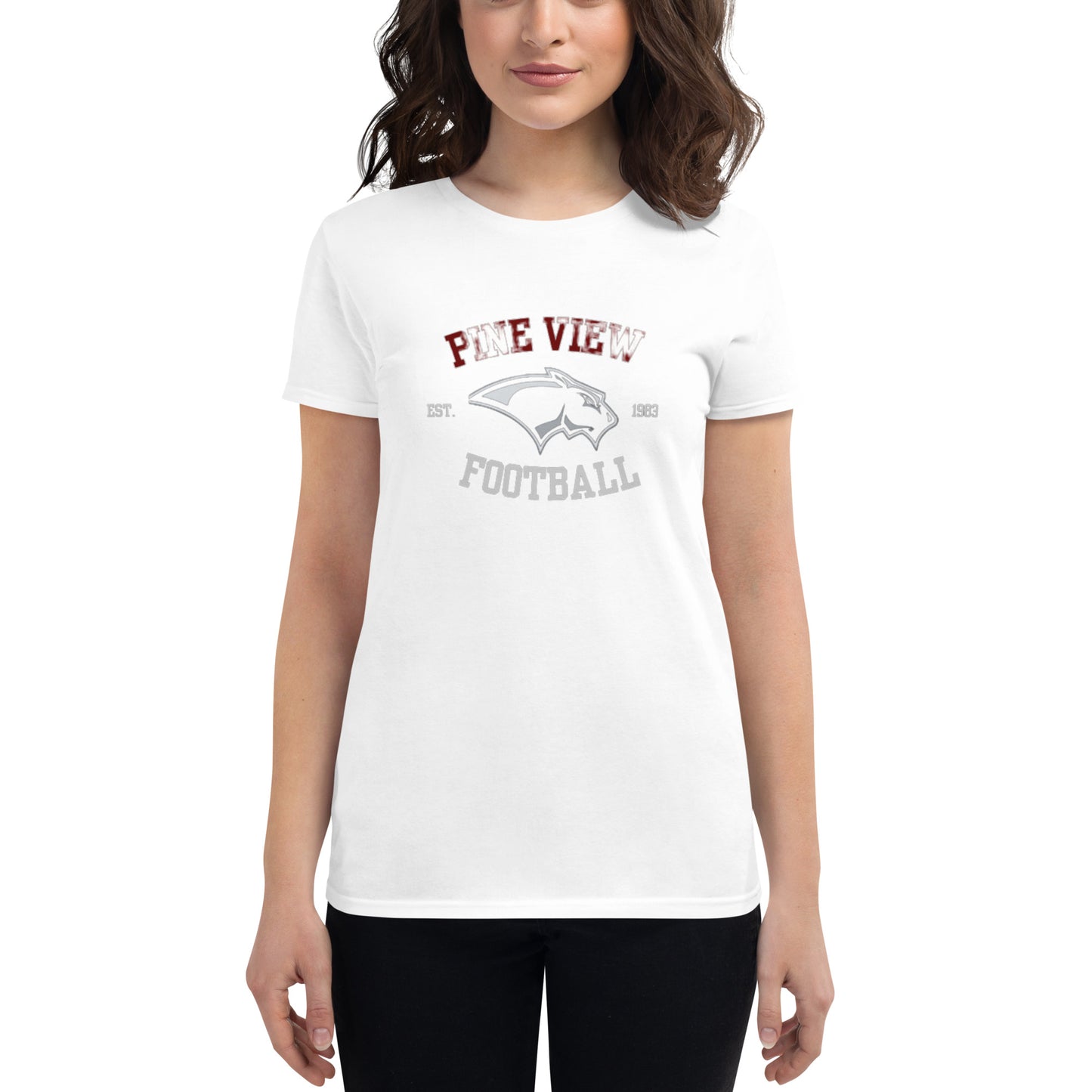 Women's short sleeve Pine View Football Retro t-shirt